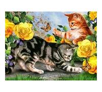 NUISX Reuzstich Stickpackung 11Ct Sticken Set Erwachsene Kreuzstichtierische Katze Diy Stickbilder Vorgedruckt Kreuzstich Für Anfänger Home Decor