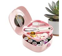 Nujuehy Kleines Nähset | Magnetischer Organizer für Handarbeiten und Bastelbedarf - Nähset für Handarbeit - für Anfänger Mädchen Frauen Erwachsene Reise Bastelprojekt Reparatur Kleidung flicken
