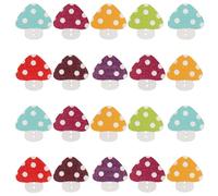 NULYLU 50 Stück Pilz Holzknöpfe Selbstgemacht Nähknöpfe Cartoon Motiv Verschleißfest für Hemden Hüte Pullover Zufälliger Stil