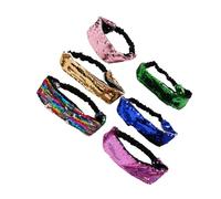 NULYLU 6 Stück Teiliges Haarschmuck mit Pailletten Elastische Leichte Haarbänder für Frauen und Mädchen Modische Party accessoires Farblich Sortiert Geeignet für Alltag Zufällige Farbe