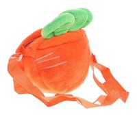 NULYLU Karottenförmige Schultertasche aus Velour mit Dekorativem Design und Praktischem Handy Geldbörsenfach für Mädchen Leichte und Niedliche Umhängetasche