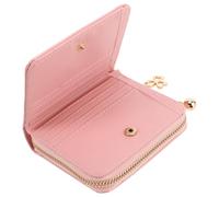 NULYLU Mini Münzbeutel aus PU Leder in gesteppter Form für Frauen, mit praktischem Reißverschluss und Kreditkartenfächern, ideal für Alltag und Handtasche