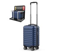 NUMADA - Reisekoffer Kabine 40 x 25 x 20 cm (20 l) Upfly Underseat 16 XXS mit abnehmbaren Rädern, Kabinenkoffer aus ABS, ideal als Handgepäck für Ryanair, Vueling oder Easyjet, marineblau, Reisekoffer