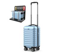NUMADA - Reisekoffer Kabine 40 x 25 x 20 cm (20 l) Upfly Underseat 16 XXS mit abnehmbaren Rädern, Kabinenkoffer aus ABS, ideal als Handgepäck für Ryanair, Vueling oder Easyjet, hellblau, Reisekoffer