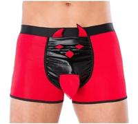 Numoco Andalea Herren-Boxershorts Teufel Männer Boxer SW/108 Herrenslip Unterhosen, rot (DE/NL/SE/PL, Alphanumerisch, L, XL, Regular, Regular, Rot)