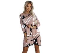 numoco Kleid in Hellbraun - Größe S/M | Damen Kleider