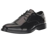 Nunn Bush Herren Centro Flex Plain Toe Oxford Formal Schnürschuh Smoking Schuh, Schwarz Lack, 49.5 EU