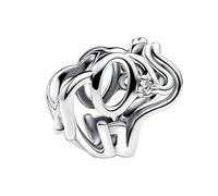 NUNUYAYA Damen Charm Anhänger für Armband 925 Sterling Silber Openwork Elephant Charms Beads passend für Armband Halskette,Charm Anhänger für Europäischen Armbänder für Frauen Mädchen