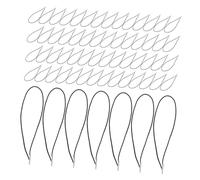 NUOBESTY 100 Stück Stretch Elastic Rope mit Metallverschluss Elastisches Band für DIY Masken Badge Elastic Band Buchbindung Menüabdeckungen Bastelprojekte Vielseitig Elastisch