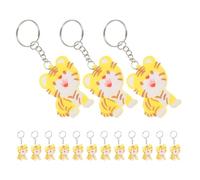 NUOBESTY 15 Stück Niedlicher aus Weichem Pvc als Taschenanhänger mit Robuster Metallbefestigung 3d Tiger Schlüsselanhänger für Schlüssel als Reise und Klassenzimmerpreis