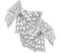 NUOBESTY 2 Stück Strass Schleifen Schuhclips mit Abnehmbarer Kristallschuhschnalle Silberfarbene Schuhaccessoires für Damen Vielseitiges Design und Einfache Befestigung für Partydekoration