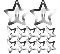NUOBESTY 20 Stück Kleine Metall Haarspangen Stern Form Leichte Haarklammern für Mädchen Frauen Vielseitige Stern Haarclips für Alltag Party