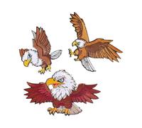 NUOBESTY 3 Stück Aufnähbare Adler Stickaufnäher aus Stoff Dekorative Applikationen für Kleidung Jeans Rucksäcke und Taschen Waschbare Patriotische Aufnäher für Festival und Alltag