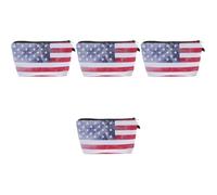 NUOBESTY 4 Stück Kosmetiktasche mit Flagge Make-up-Taschen Geldbörse Reise-Kosmetiktasche Münzbeutel Halter verbandsschere fadenschere Retro-Bleistifttasche Bleistift Versorgung Polyester