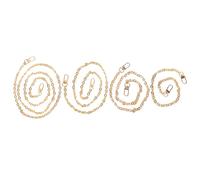 NUOBESTY 4 Stück Metal Schultergurt Verlängerungskette Verstellbarer DIY Kettenriemen für Handtaschen Leichtes Metallzubehör für Schultertaschen und Crossbody umhängegurte