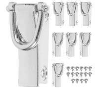 NUOBESTY Handtaschen D Ringe mit Schrauben 8 Stück, 360 Grad drehbare Metall Schnallen aus Zinklegierung, für Taschen und Rucksäcke, abnehmbar