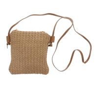NUOBESTY Strohtasche und Reißverschluss mit Langem Schulterriemen für Damen | Pu und Pe, Kleine Clutch für Sommer und Urlaub, Lässig Chic für Treffen mit Freunden