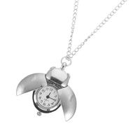 NUOBESTY Vintage Taschenuhr Beetle Design Hängeuhr mit Kette, Quarzwerk | Zinklegierung Metall, 1 Stück, Flip Open Deckel, für Herren und Sammler, Glänzend, Tragbar