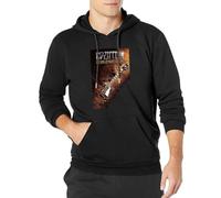 NUOKANG Led Tour Zeppelin Hooded Men Long Sleeve Unique Humor Hoodie Tshirt 100% Cotton Tops Graphic Funny Hoodies Tops Pullover Hoodys Black L