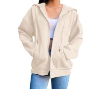 Nuoke Damen Jacke, Festliche Jacke, Flauschige Fleecejacke, sweatmantel Damen lang, fließjacke Frauen, deckenhoodie, Sweatjacke, Strickmantel mit Kapuze, sweatmantel, XXL Hoodie Decke, Pulli