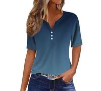 Nuoke Damen Shirts Sommer elegant, Damen Oberteile Sommer elegant, Printed Tshirt, dunkelblaues t Shirt, Boho top, Shirts & blusen, Tshirt Oversize, Summer Tops, Shirt Oversize, Boho top