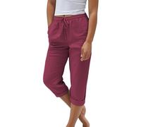 Nuoke Deals of The Day, lockere Hose, Schlupfhose Damen 7/8, Bunte Sommerhosen Damen, Linen Pants Women, Kleidung, Linen Trousers Women, dünne Sommer-Jeans, Hosenrock, Jeans, leinen