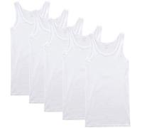NUOZA Unterhemd Herren Tank Top 5er Pack Feinripp Muskelshirts Baumwolle alle Größen und Farben-Weiß,3XL