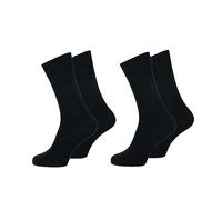 Nur Der Herren Socken 407539/He Cotton Stretch DP, 2er Pack, Gr. 43/46, schwarz