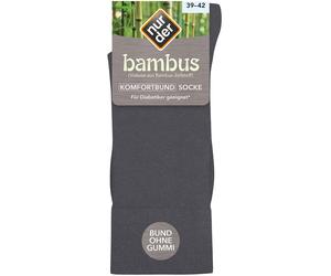 NUR DER Socke Bambus* Komfort - anthrazitmel. Größe 39-42 1 St Strümpfe