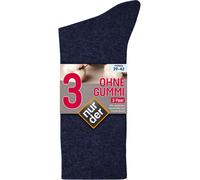 NUR DER Socken Ohne Gummi 3er Pack - maritim Größe 39-42 3 St Strümpfe