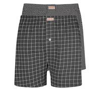 Nur Die 2er Boxershorts Weite lockere Passform 100% Baumwolle Pyjama Shorts Doppelpack Unterwäsche Unterhosen Herren klassisch