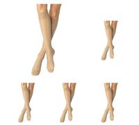 Nur Die 2er Pack Knie 20 DEN transparente Nylon Fein-Kniestrümpfe matt breiter Komfortbund Damen, mandel, one size