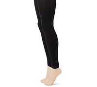 Nur Die 2er Pack Leggings 80 DEN Strumpfhose ohne Fuß Blickdicht warm extra breiter Komfortbund Damen, schwarz, L
