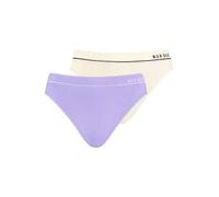 NUR DIE Slip 2-Pack Retro - offwhite/flieder - Größe 36-38