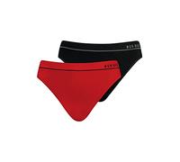 NUR DIE Slip 2-Pack Retro - rot/schwarz - Größe 40-42