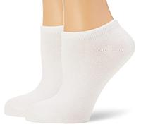 Nur Die 2er Pack Sneaker Socken Baumwolle atmungsaktiv Sneakersocken Damen, weiß, 35-38
