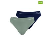 NUR DIE Slip 2-Pack Retro - marine/khaki - Größe 40-42