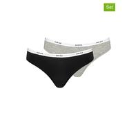 NUR DIE Slip 2-Pack Soft Sportiv - graumelange/schwarz - Größe 48-50