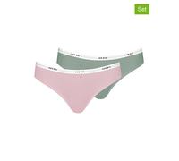 NUR DIE Slip 2-Pack Soft Sportiv - khaki/rose - Größe 40-42