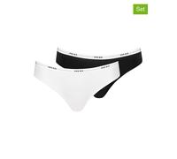 NUR DIE Slip 2-Pack Soft Sportiv - schwarz/weiß - Größe 40-42