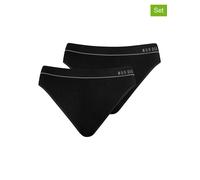 NUR DIE Slip 2-Pack Retro - schwarz - Größe 48-50