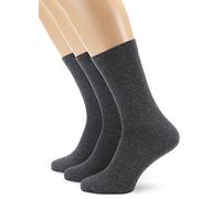 Nur Der Herren Socken 485501/Ohne Gummi 3er Pack, Gr. 39-42, grau (graumelange 346)