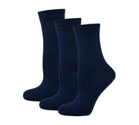 Nur Die 3er Ohne Gummi Socken Unisex aus Baumwolle atmungsaktiv Komfortbund ohne Gummifäden mittelhohe Schaftlänge Damen-Socken Herren-Socken