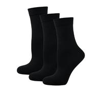 Nur Die 3er Ohne Gummi Socken Unisex aus Baumwolle atmungsaktiv Komfortbund ohne Gummifäden mittelhohe Schaftlänge Damen-Socken Herren-Socken