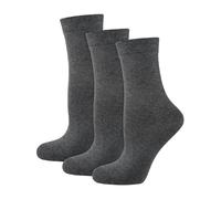 Nur Die 3er Ohne Gummi Socken Unisex aus Baumwolle atmungsaktiv Komfortbund ohne Gummifäden mittelhohe Schaftlänge Damen-Socken Herren-Socken