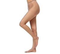 Nur Die 3er Pack Supersitz Color 20 DEN Große Größen transparente Fein-Strumpfhose matte Optik Nylon bequemer Bund Damen, perle, XXL