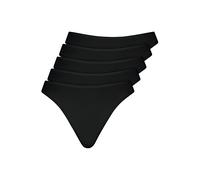 NUR DIE String 5er Pack Basic - schwarz - Größe 44-46