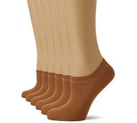 Nur Die 6er Feines Schuhsöckchen weiche & strapazierfähige kurze Socke atmungsaktiv Sneaker-Socke Damen, amber, 39-42