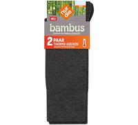 Nur Die Bambus Thermo Socke dicke warme weiche Wintersocke Thermosocke atmungsaktiv Herren, anthrazitmel., 39-42