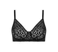 NUR DIE Damen BH ohne Bügel Daily Lace - schwarz - Größe 80B